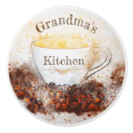 Gemütliche Kaffeemaschine Keramik Knopf Keramikknauf