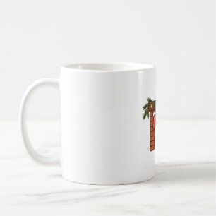 Gemütliche Kamin Strümpfe Weihnachtskunst Kaffeetasse