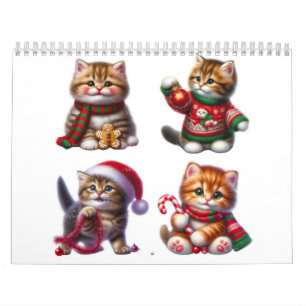 Gemütliche Kätzchen im Weihnachtsmützen-Kalender 2 Kalender