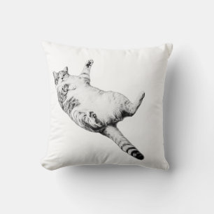 Gemütliche Katze mit Attitude Kissen