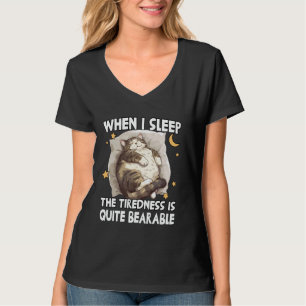 Gemütliche Katzen t - lustige, faule Nachtkatzenka T-Shirt
