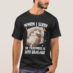 Gemütliche Katzen tragen lustige, faul Nachtgewand T-Shirt