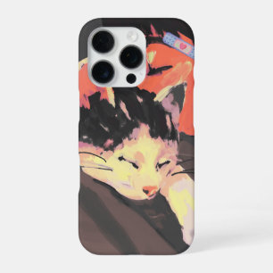 Gemütliche Katzen- und Personenillustrationskunst iPhone 16 Pro Hülle