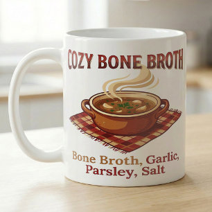 Gemütliche Knochenbrühe-Suppenliebhaber-Rezept Kaffeetasse