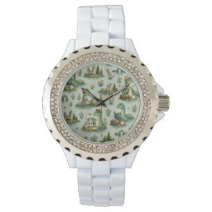 Gemütliche Kryptide Nessie Loch Ness Monster Hobby Armbanduhr
