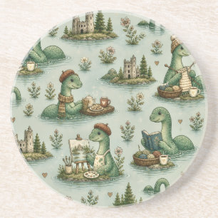 Gemütliche Kryptide Nessie Loch Ness Monster Hobby Getränkeuntersetzer
