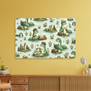 Gemütliche Kryptide Nessie Loch Ness Monster Hobby Leinwanddruck