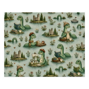 Gemütliche Kryptide Nessie Loch Ness Monster Hobby Poster
