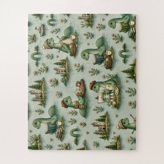 Gemütliche Kryptide Nessie Loch Ness Monster Hobby Puzzle (Vertikal)