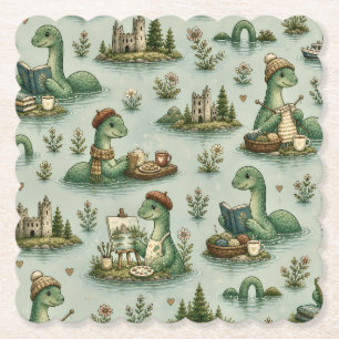 Gemütliche Kryptide Nessie Loch Ness Monster Hobby Untersetzer