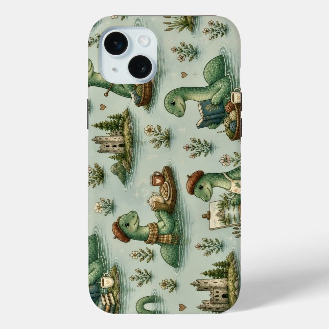 Gemütliche Kryptiden Nessie Loch Ness Monster Hobb Case-Mate iPhone Hülle (Rückseite)