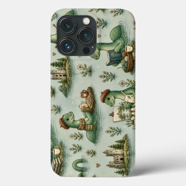 Gemütliche Kryptiden Nessie Loch Ness Monster Hobb Case-Mate iPhone Hülle (Rückseite)