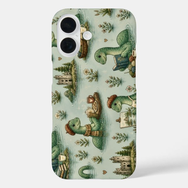 Gemütliche Kryptiden Nessie Loch Ness Monster Hobb Case-Mate iPhone Hülle (Rückseite)