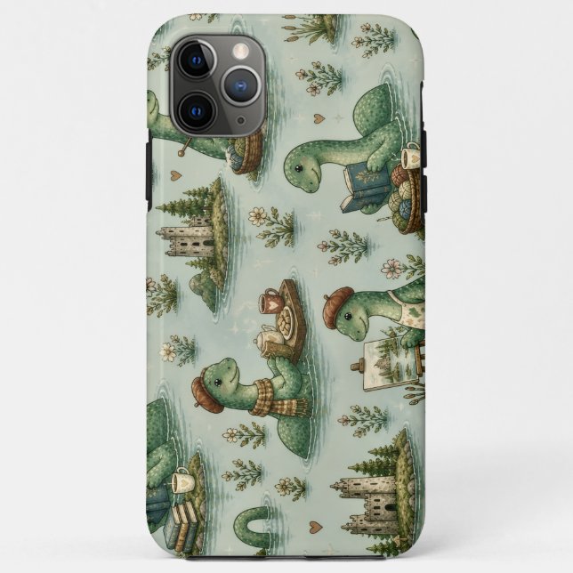 Gemütliche Kryptiden Nessie Loch Ness Monster Hobb Case-Mate iPhone Hülle (Rückseite)