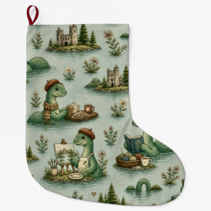 Gemütliche Kryptiden Nessie Loch Ness Monster Hobb Großer Weihnachtsstrumpf