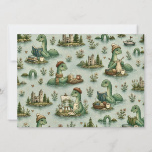 Gemütliche Kryptiden Nessie Loch Ness Monster Hobb Karte