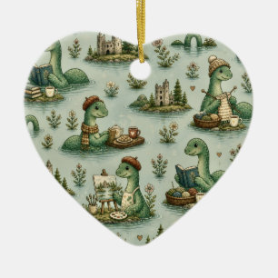 Gemütliche Kryptiden Nessie Loch Ness Monster Hobb Keramik Ornament