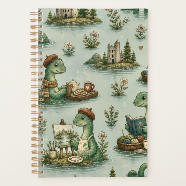 Gemütliche Kryptiden Nessie Loch Ness Monster Hobb Planer (Vorderseite)