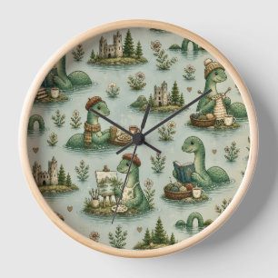 Gemütliche Kryptiden Nessie Loch Ness Monster Hobb Uhr