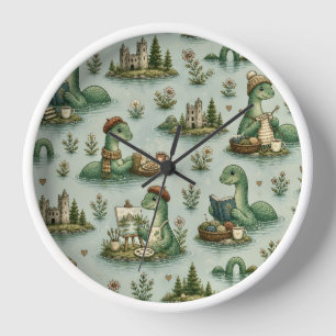 Gemütliche Kryptiden Nessie Loch Ness Monster Hobb Uhr