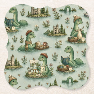 Gemütliche Kryptiden Nessie Loch Ness Monster Hobb Untersetzer