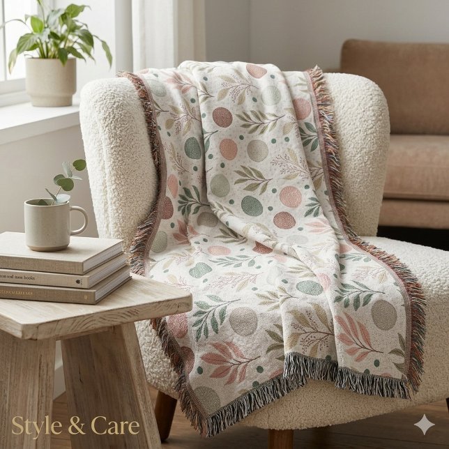 Gemütliche Kuscheldecke mit klassischem Tupfenmust Decke (Cozy Throw Blanket with Classic Polka Dot Pattern)