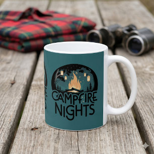 Gemütliche Lagerfeuernächte Rustikales Outdoor-Abe Kaffeetasse