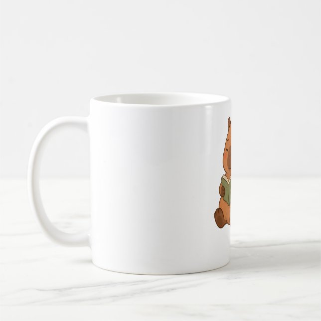Gemütliche Lesekapybara-Laternen-Kaffeetasse Gesch Kaffeetasse (Links)