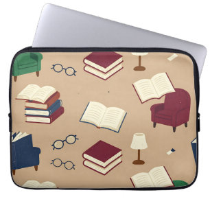 Gemütliche Lesenische Bücher Muster Laptopschutzhülle