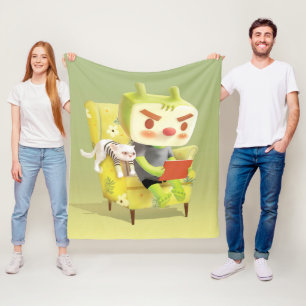 Gemütliche Leszeit mit Begleiter Fleecedecke