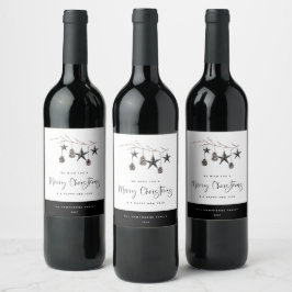 gemütliche Naturweihnachtszeit Weinetikett