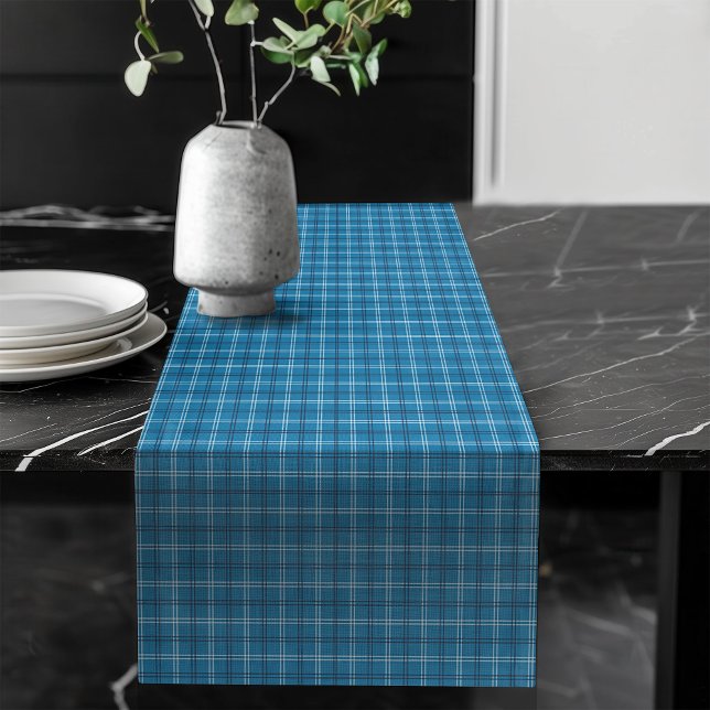 Gemütliche Navy und Blue Karo Table Accelerator Pi Großer Tischläufer (Cozy Navy and Blue Check Table Accent Piece Long Table Runner)