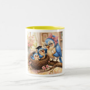 Gemütliche Nest-Abschlussgeschenk-Tasse Zweifarbige Tasse