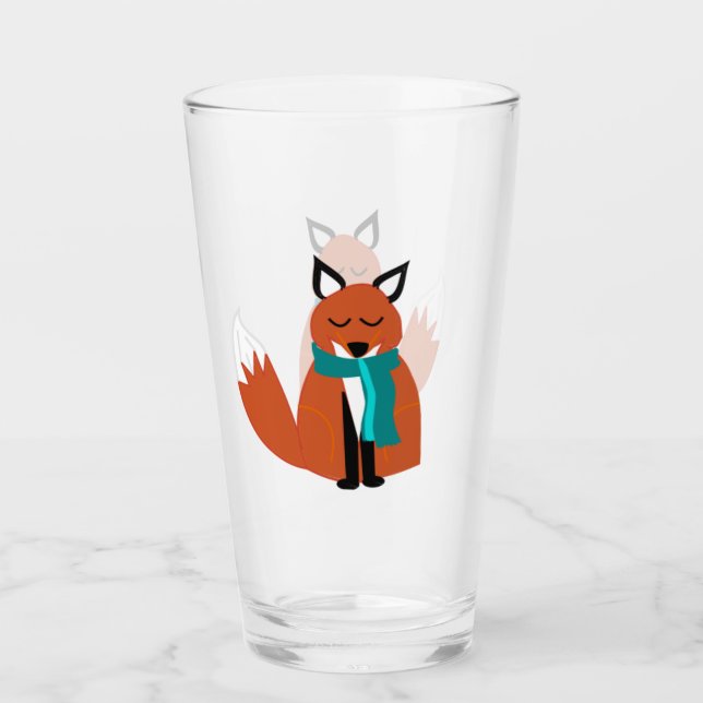 Gemütliche Orangefox-Glas-Trommel Glas (Vorderseite)
