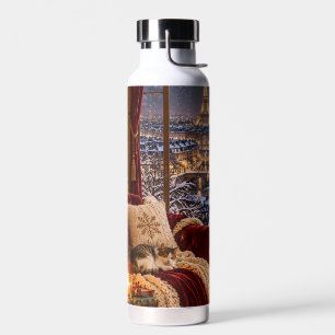 Gemütliche Pariser Weihnachts-Wasserflasche Trinkflasche