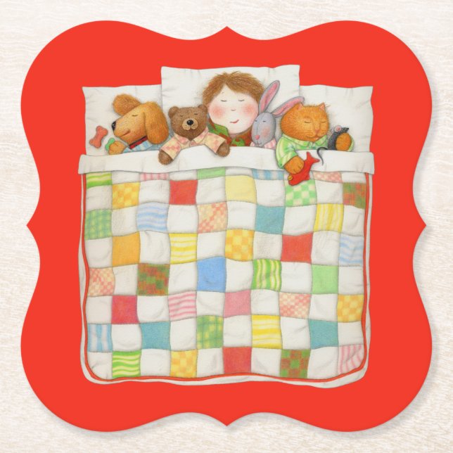 GEMÜTLICHE PATCHWORK-Klammer-Papieruntersetzer - R Untersetzer (Vorderseite)