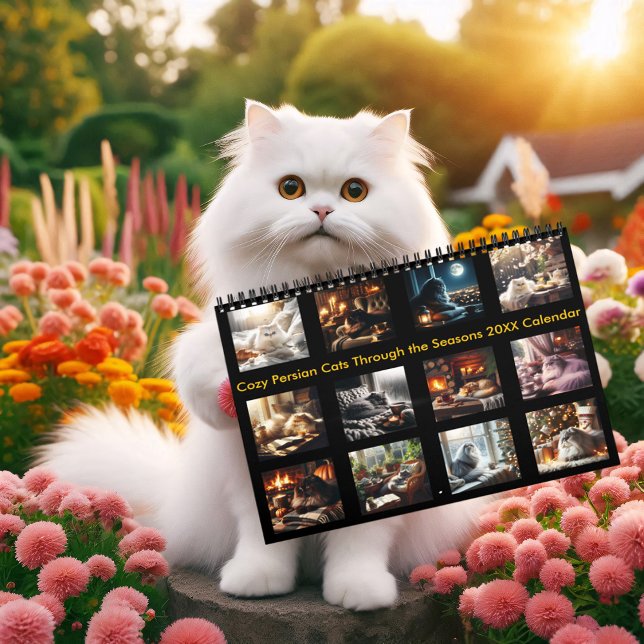 Gemütliche persische Katzen durch die Jahreszeit 2 Kalender (Von Creator hochgeladen)