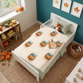 Gemütliche personalisierte Kürbis-Herbst-Kinderdec Fleecedecke