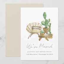 Gemütliche Pflanze Neue Zuhause-Moving