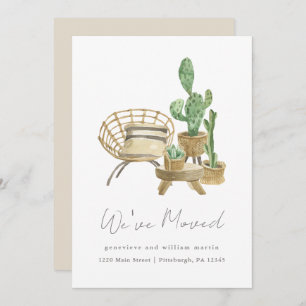 Gemütliche Pflanze Neue Zuhause-Moving Ankündigung