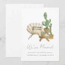 Gemütliche Pflanze Neue Zuhause-Moving