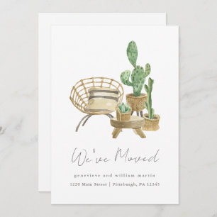 Gemütliche Pflanze Neue Zuhause-Moving Ankündigung