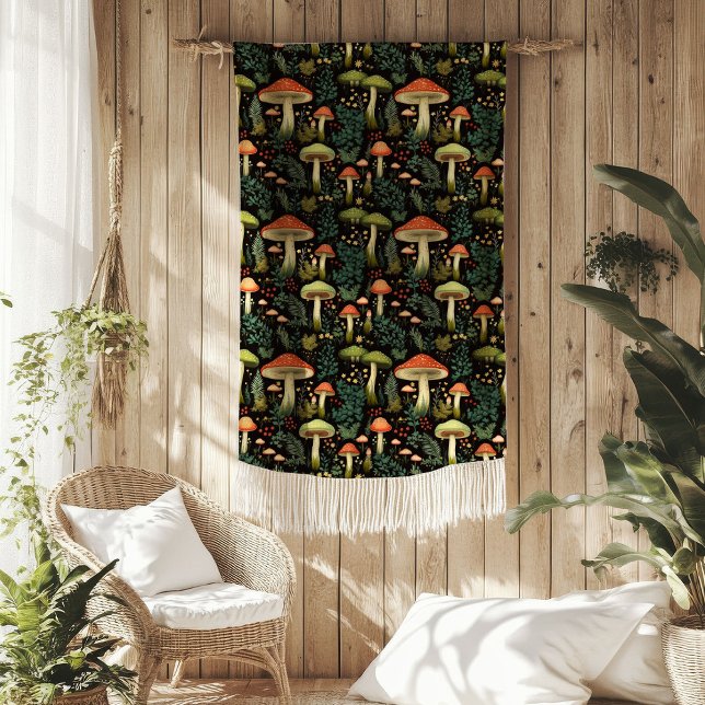 Gemütliche Pilzdecke rustikale Ästhetik und Charme Fleecedecke (Cozy Mushroom Blanket Rustic Aesthetic & Charm)
