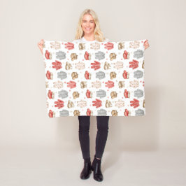 Gemütliche Pyjamas Boho-Babyparty-Muster Fleecedecke
