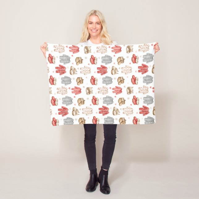 Gemütliche Pyjamas Boho-Babyparty-Muster Fleecedecke (Beispiel)