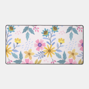 Gemütliche Retro-Blumen-Wildblumen-Ästhetik-Schrei Schreibtischunterlage