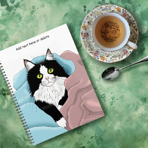 Gemütliche rosa blaue fantastische Tuxedo-Katzen-D Planer
