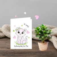 Gemütliche rosa Katze