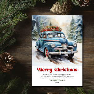 Gemütliche rustikale Weihnachtsszene altmodisches Feiertagskarte