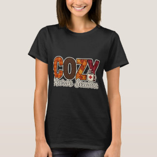 Gemütliche Saison Krankenschwester Herbst Plaid-Te T-Shirt